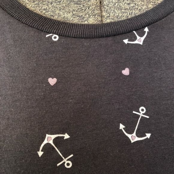 S while anchor pink heart crew neck graphic tee - Picture 2 of 6
